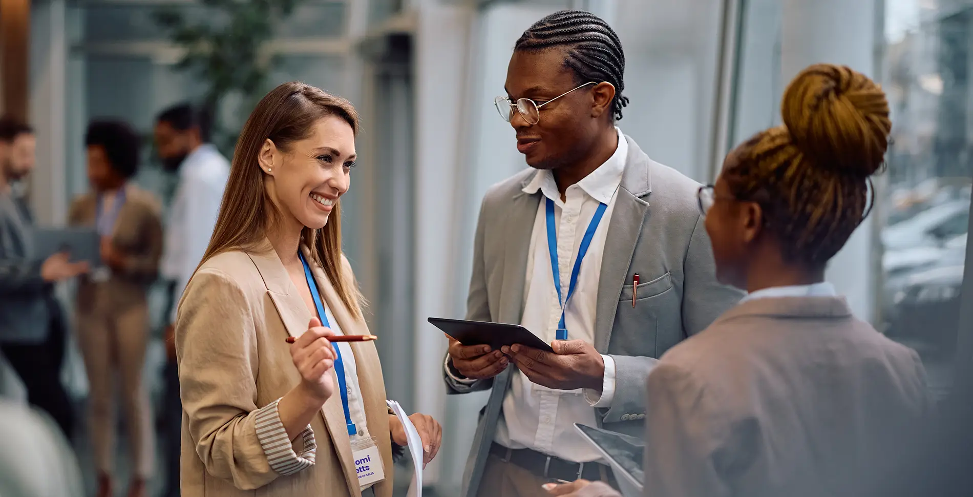 group of pharma meeting attendees